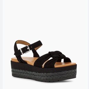UGG Neusch Black Knotted Platform Sandal - Women's 7.5